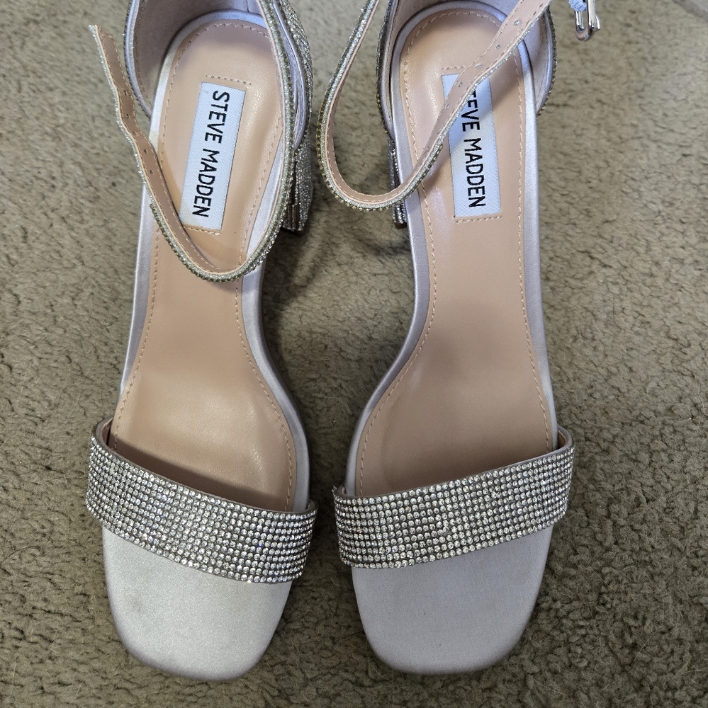 Steve Madden Silver Rhinestone Women's Heels